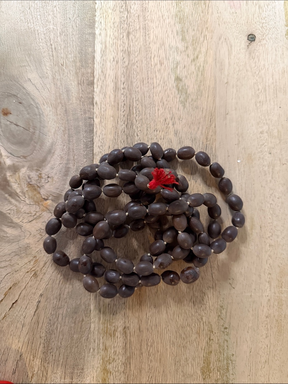 Natural Dark Brown Seed Bead mala prayer beads